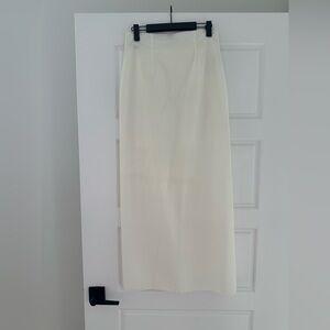 Elegant Cream Maxi Skirt